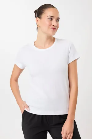 Rest & Recovery Tee - White Stretch Fit Design Running Gear