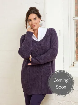 Mavis Knitted Jumper - Aubergine Sweater Pilling Prevention Tips
