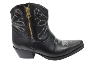 Multi Season Versatility Windproof Design D Milton Daisy Womens Leather Western Cowboy Ankle Boots