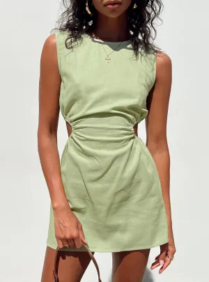 Midi-Length Mayzie Mini Dress Green