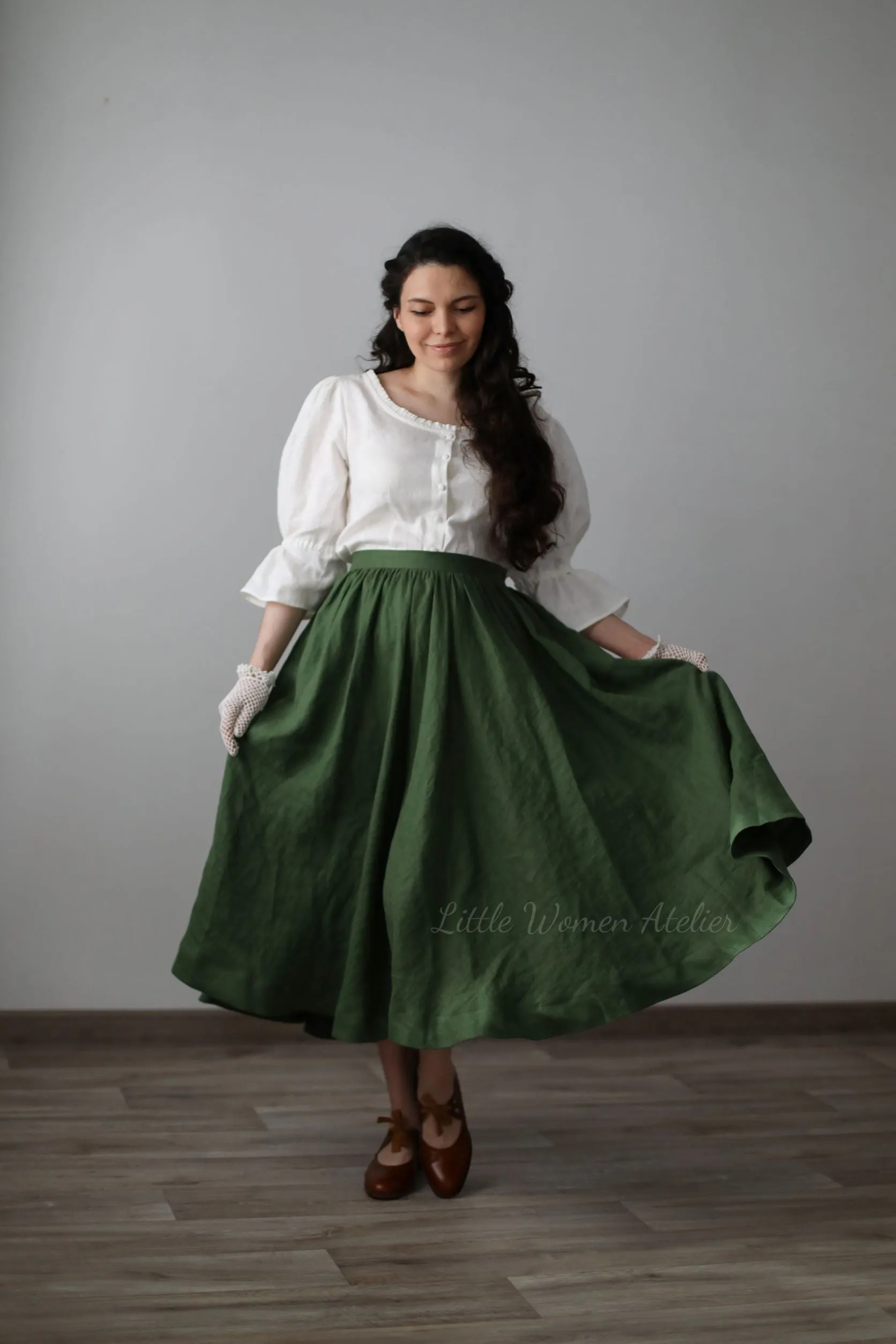 Meg Linen Skirt Sturdy Waistband
