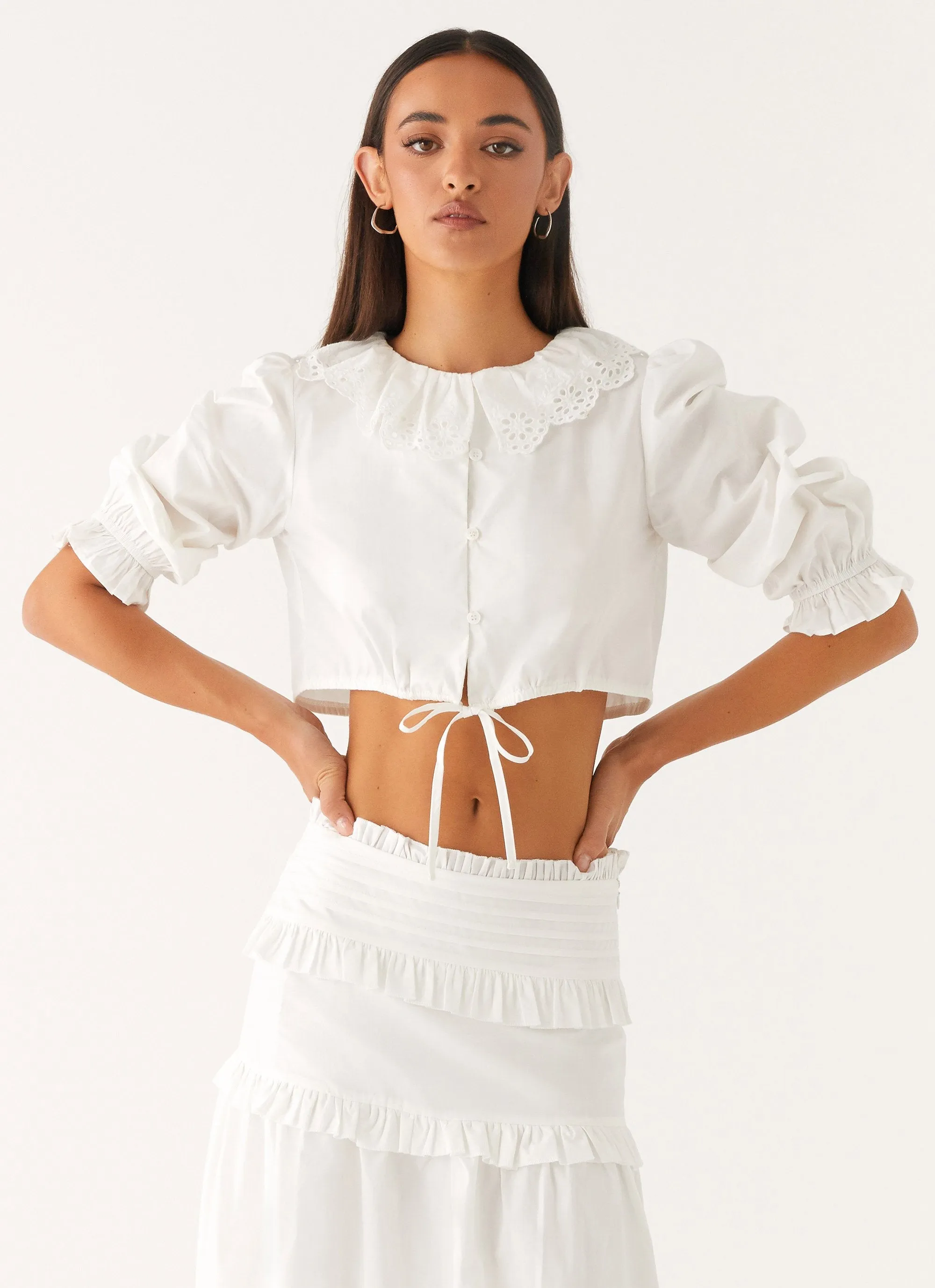 Simple Wear Melania Blouse - White