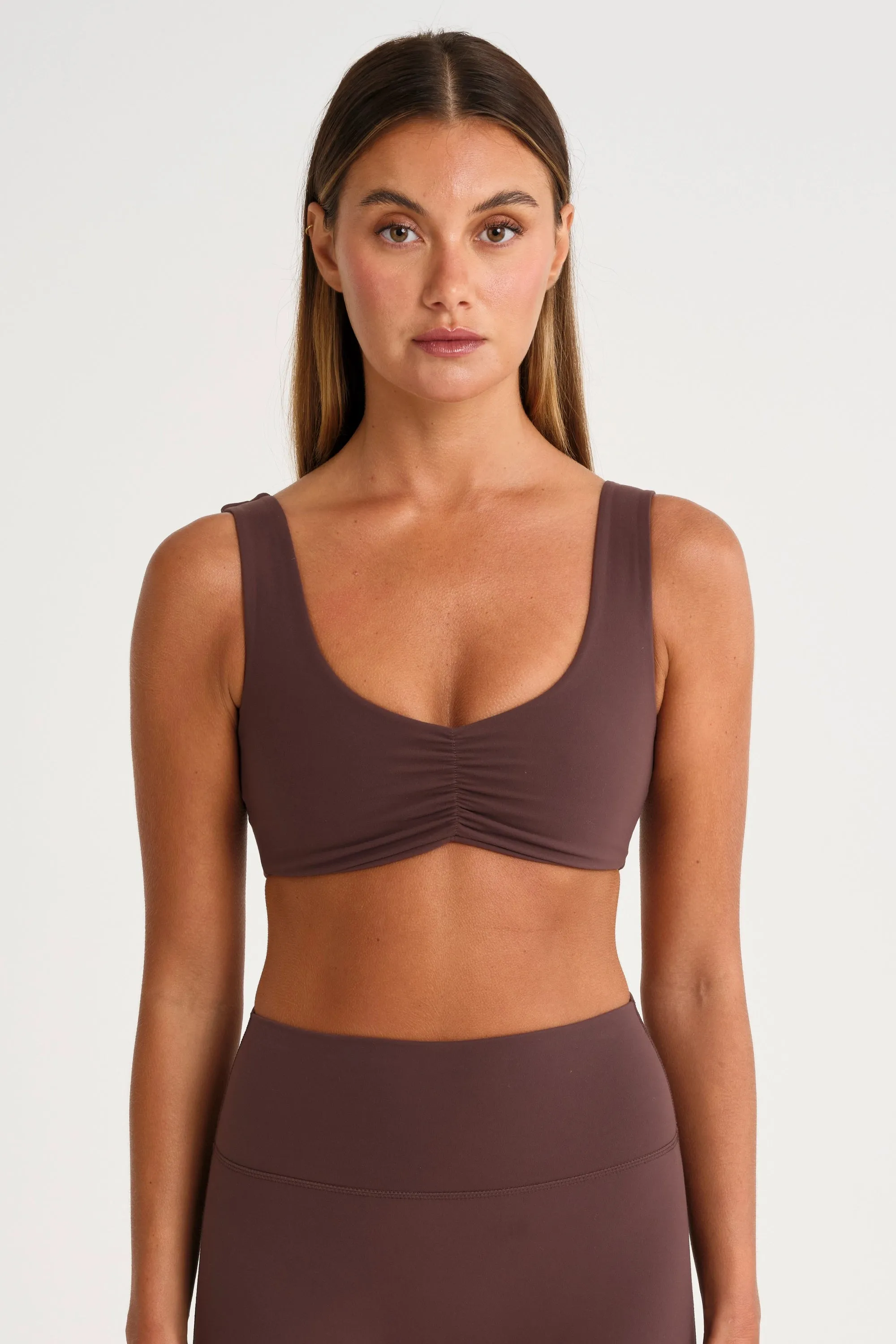 Wear alone seams Easy Fastening ALLFENIX CloudCore Ruched Sports Bra