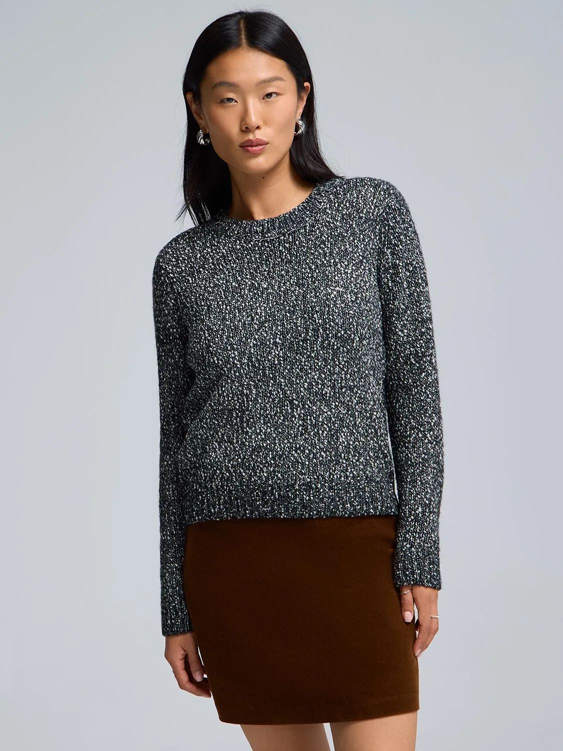 Metallic Melange Sweater Sublimation Print Resistant