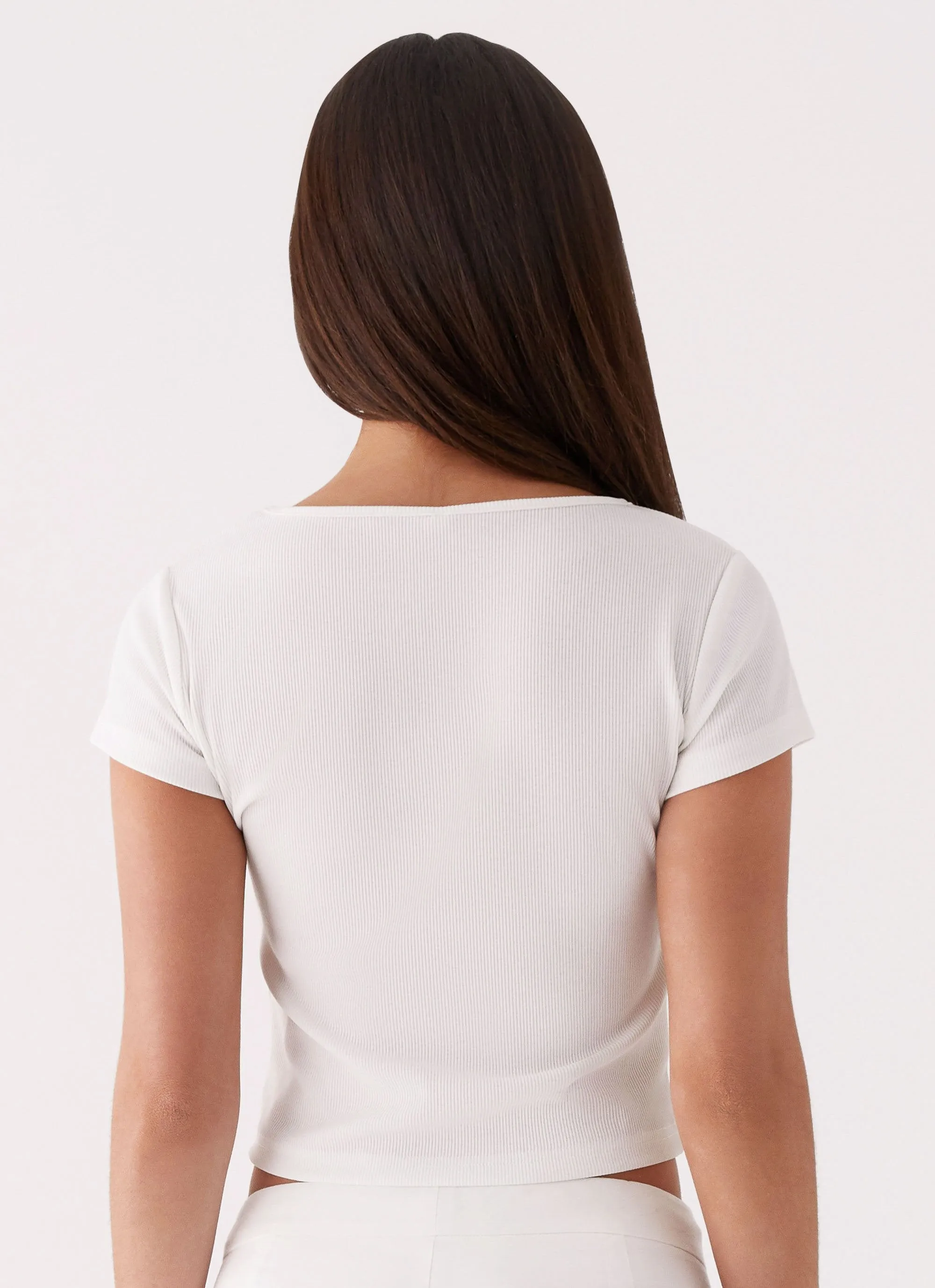 Floral Print Playful Vibes Pistachio Lily Baby Tee - Green