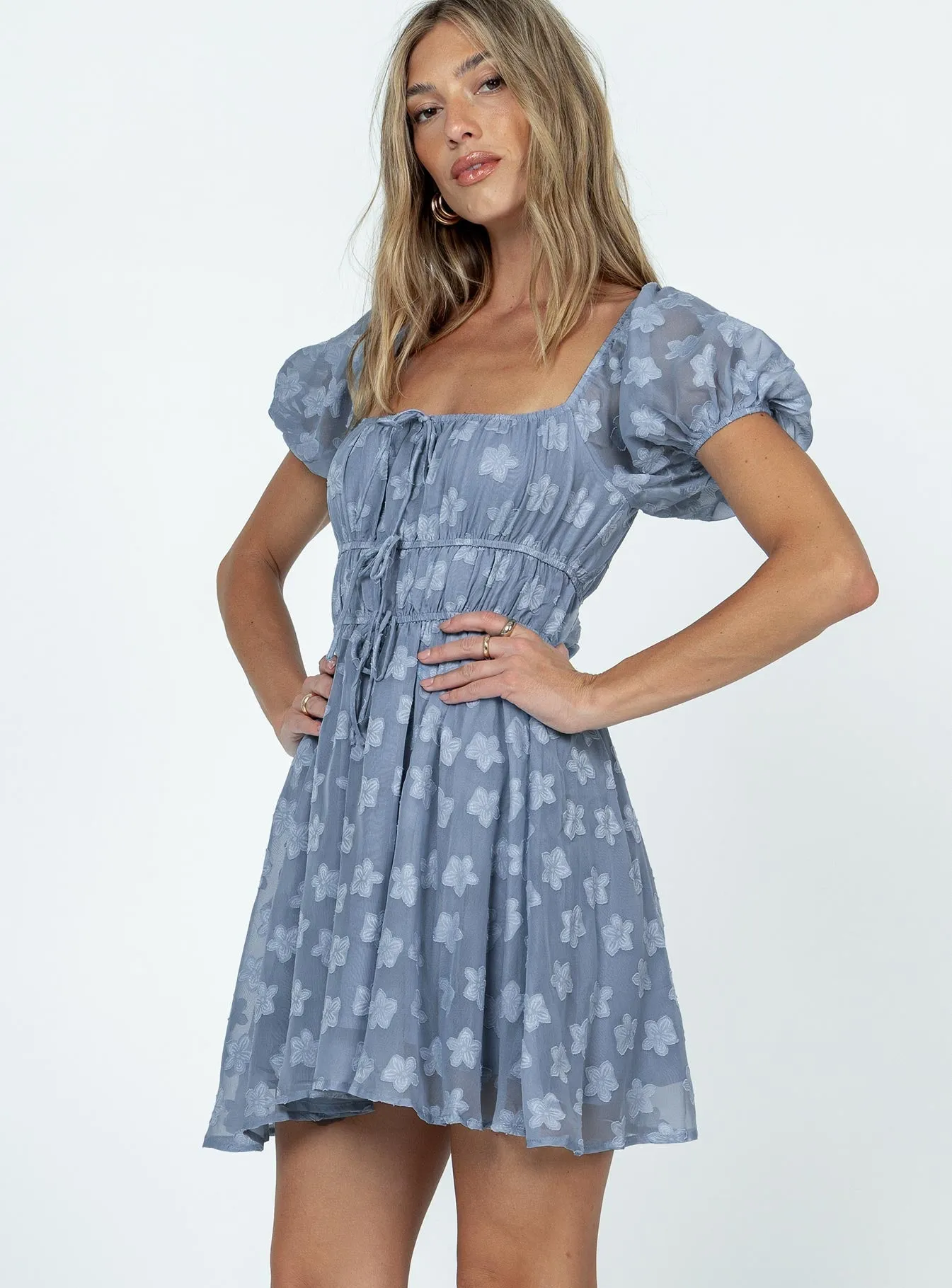 Romantic date dress Kenny Mini Dress Blue