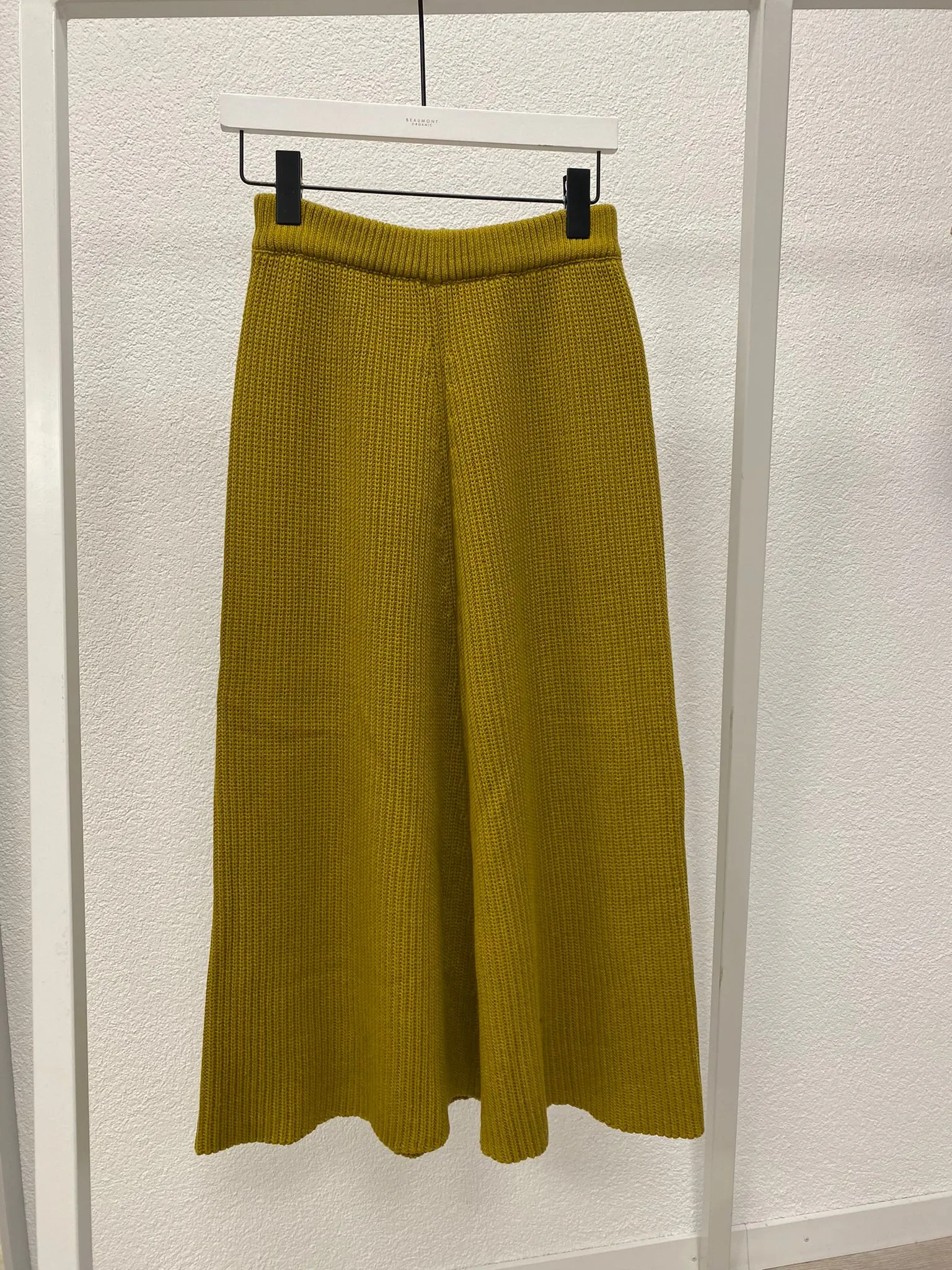 Cold Weather Mio Organic Cotton Knitted Skirt in Chartreuse