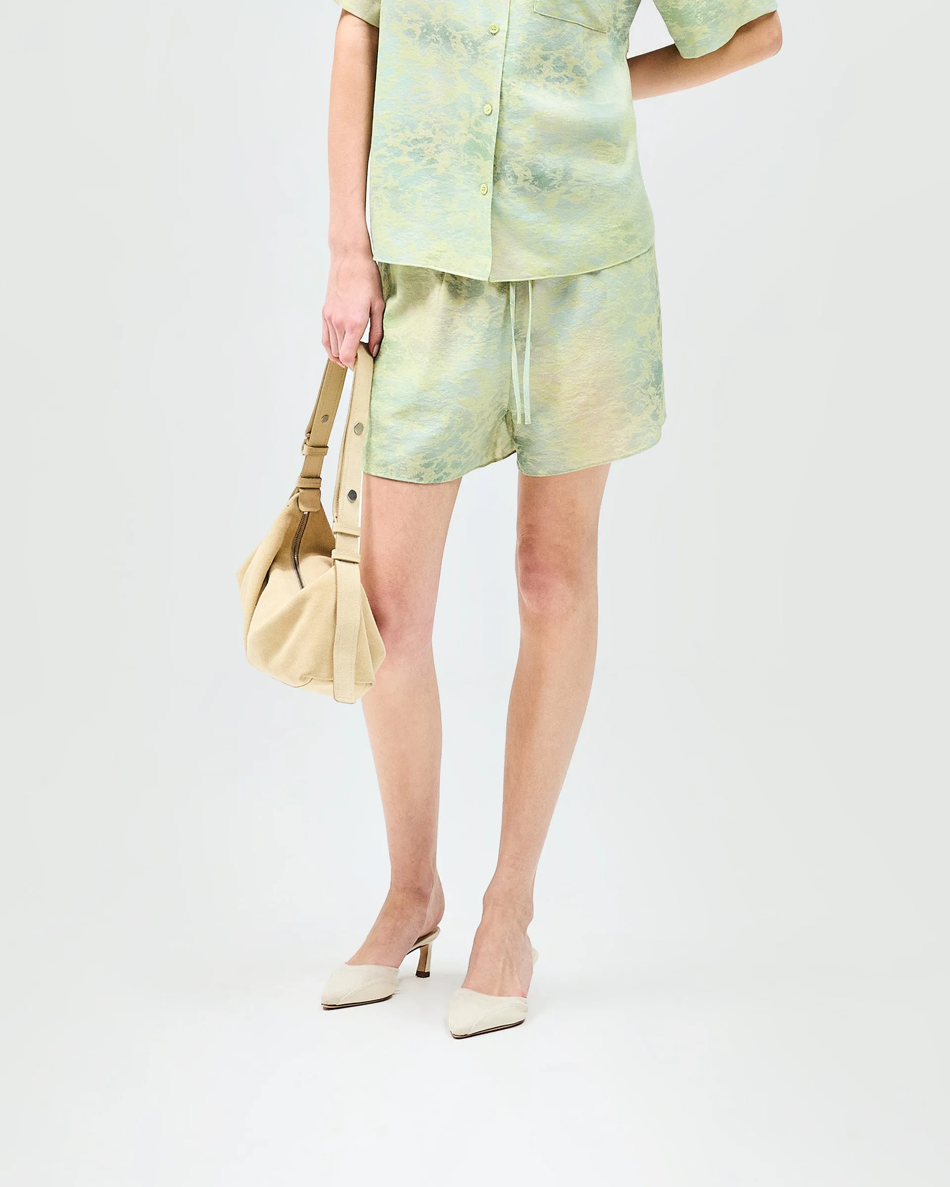 Quick Dry Fabric Weekend Ready Mirage Shorts - Watermark Print