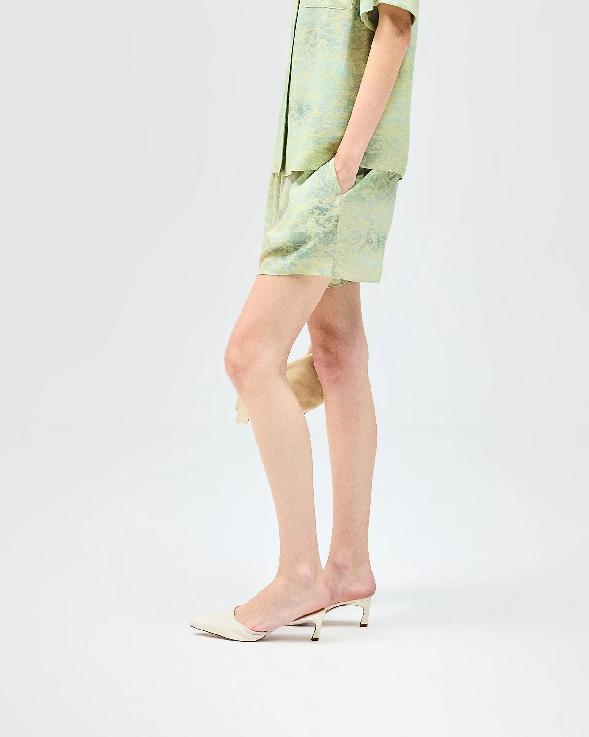 Mirage Shorts - Watermark Print Non Restrictive Waistband