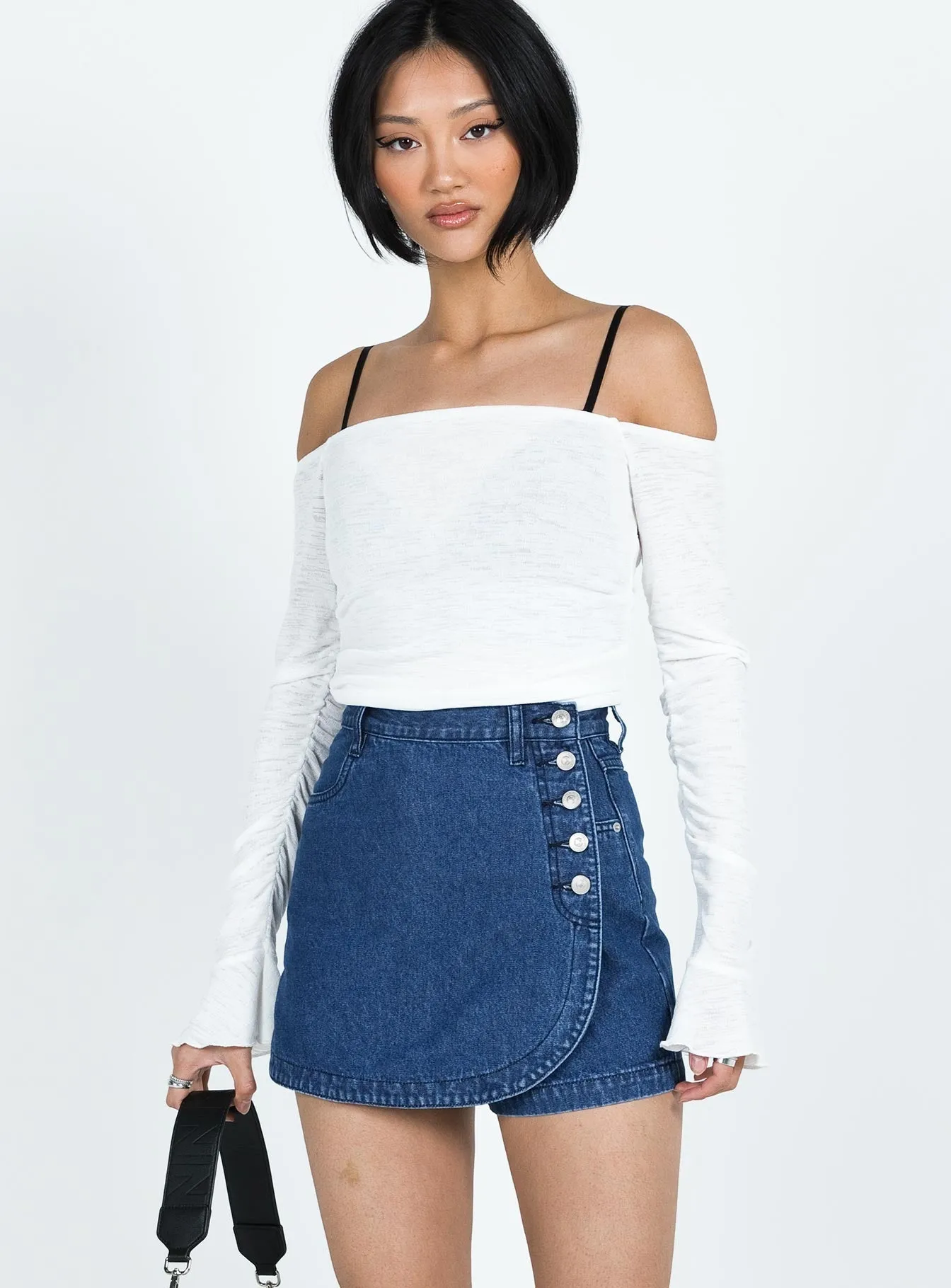 Statement Fashion Moda Skort Dark Wash Denim