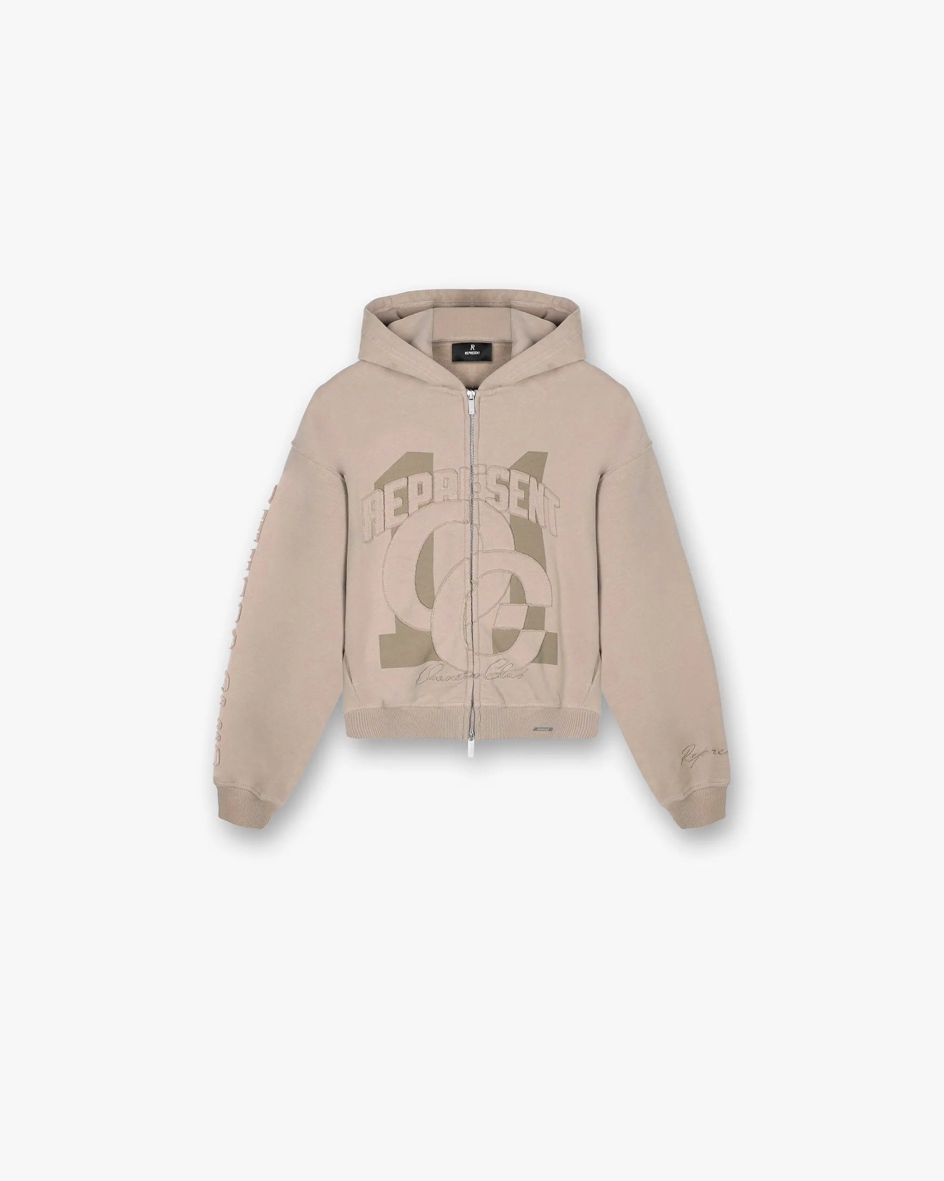 product chambray casualness Owners Club 11 Zip Through Hoodie - Portobello