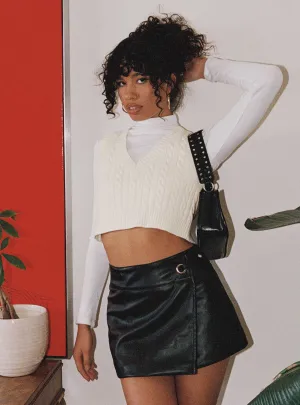 Motel Rolo Skirt PU Black Breezy Outfit Comfort Waistline