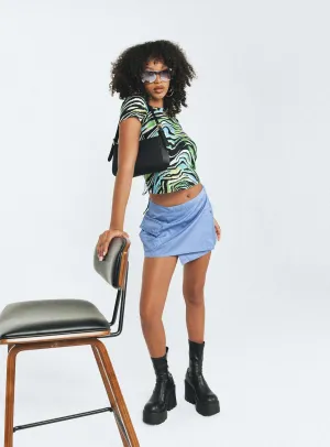 Motel Zephyr Skirt Cotton Drill Blue Sophisticated Mood