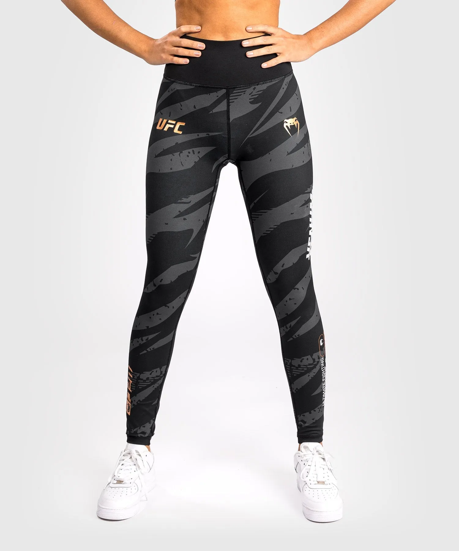 UFC Adrenaline by Venum Fight Week Women??s Performance Tight - Urban Camo No Chafe Technology Petite Size Daily Routine