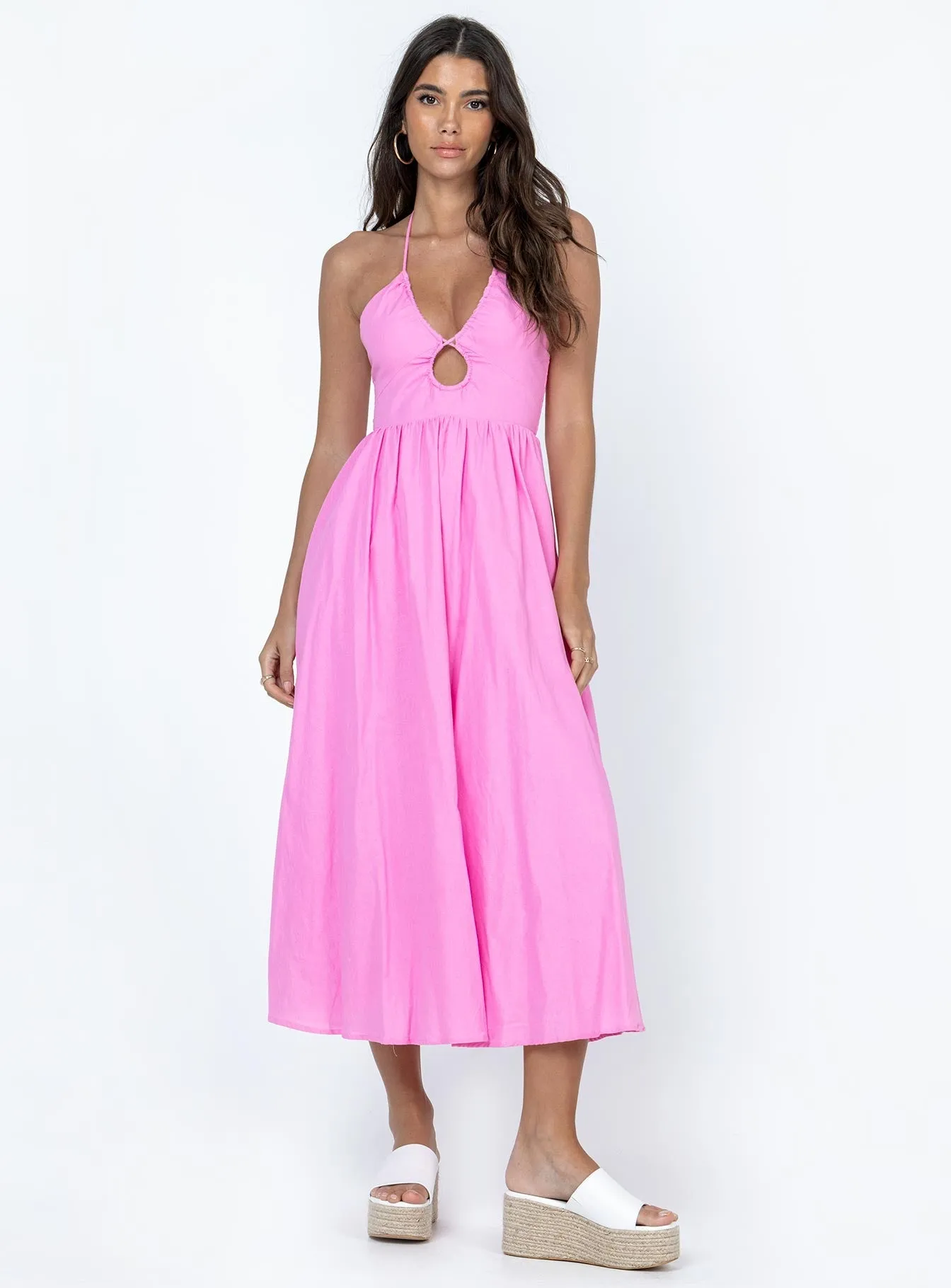 Soft Texture Soft Fashion Nardin Maxi Dress Pink