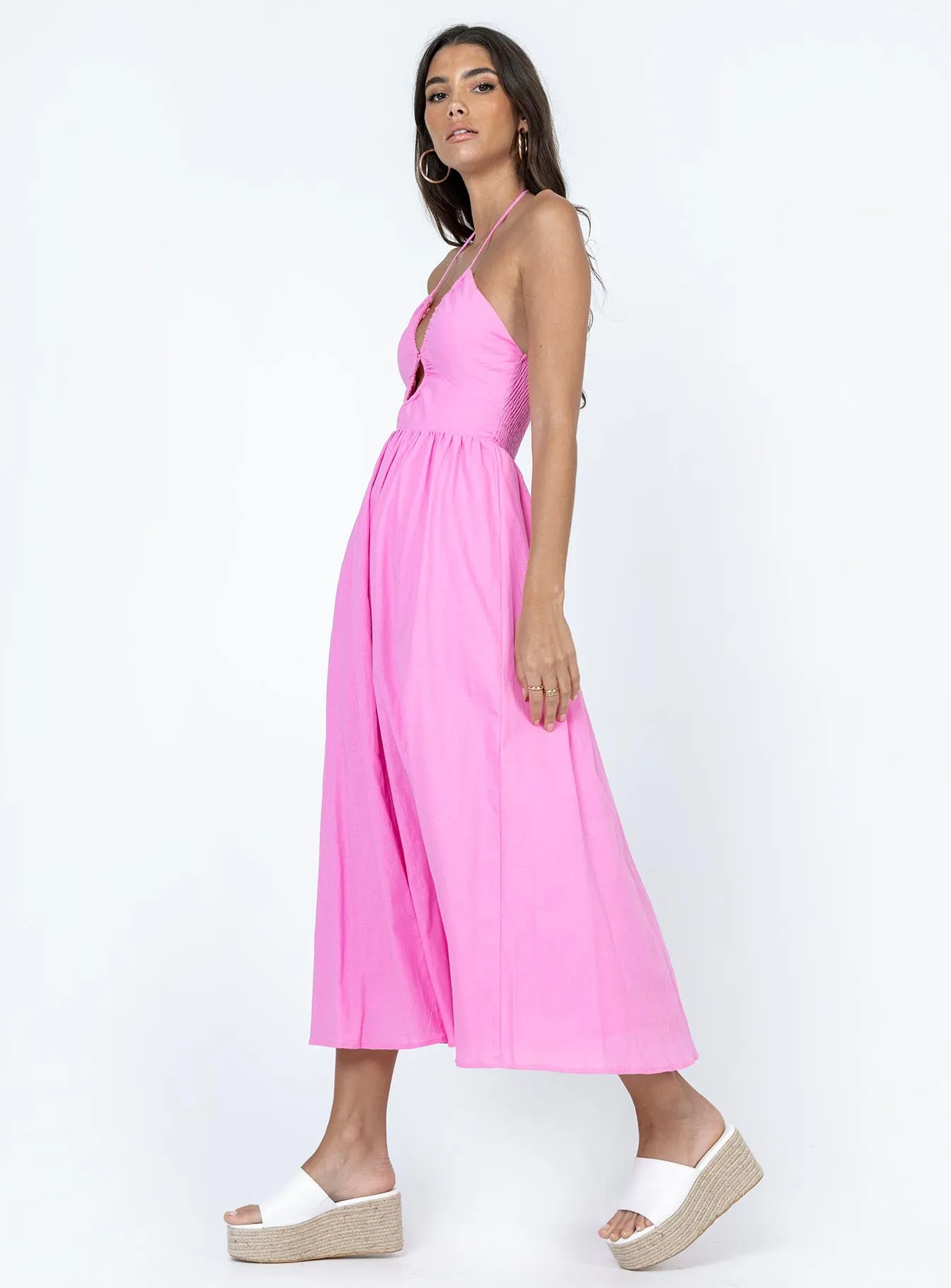 Nardin Maxi Dress Pink Romance Glow Classic Edge