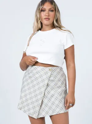 Ailisha Mini Skirt Yellow Elastic hem Travel Influence