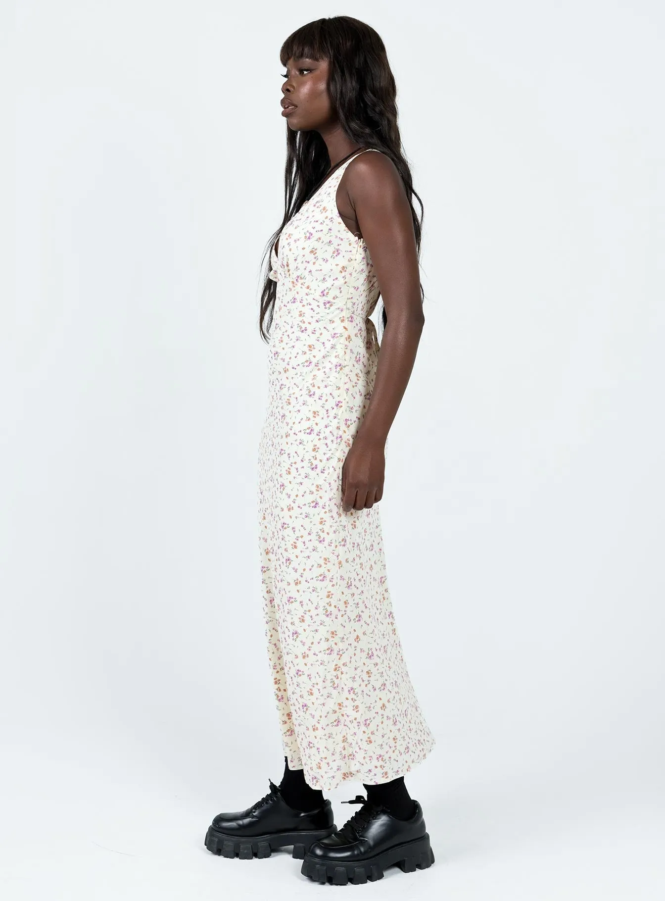 Nellie Maxi Dress Cream Sheer Layer spring fashion