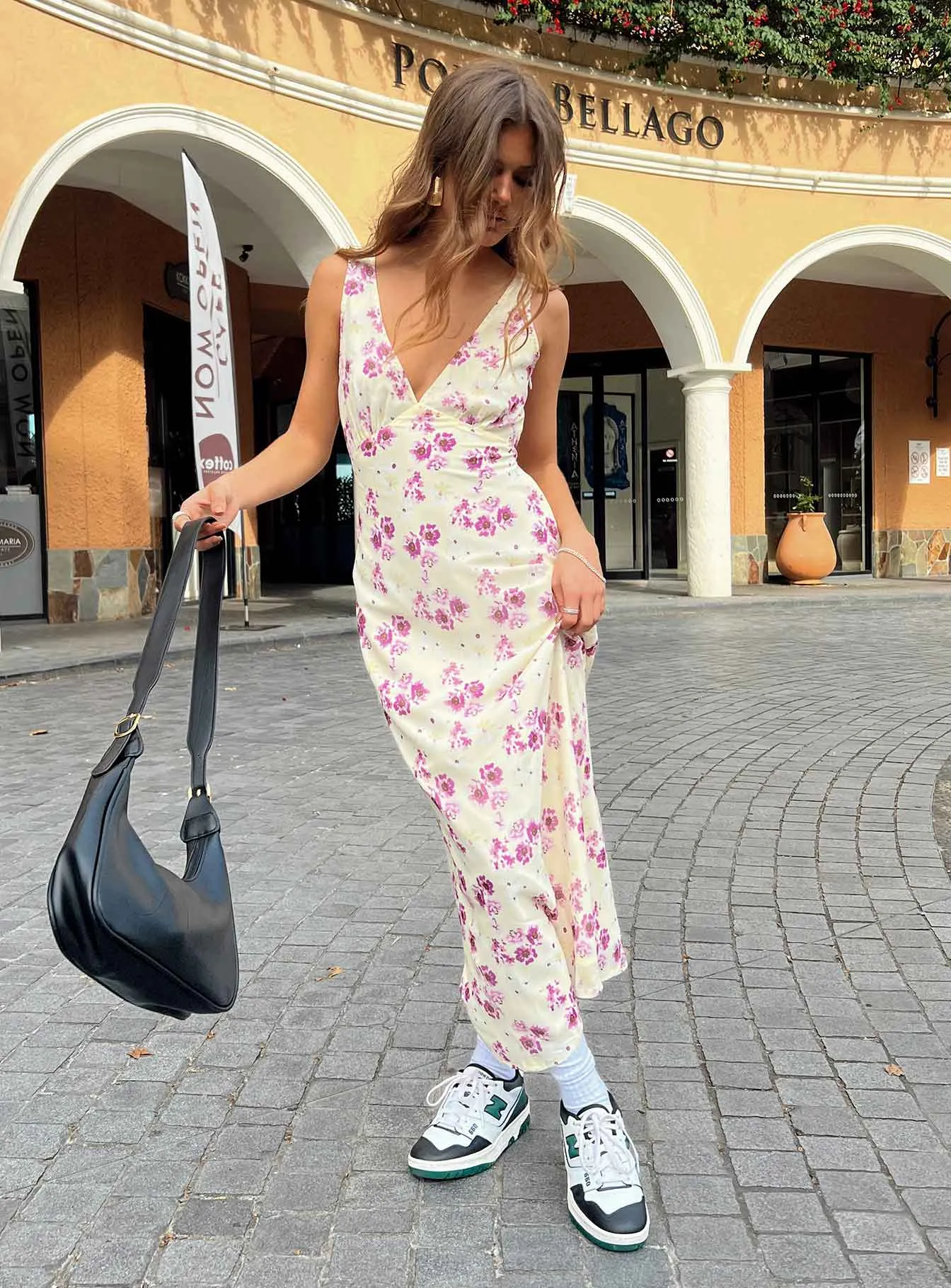 Cute Touch Nellie Midi Dress Yellow Floral Petite