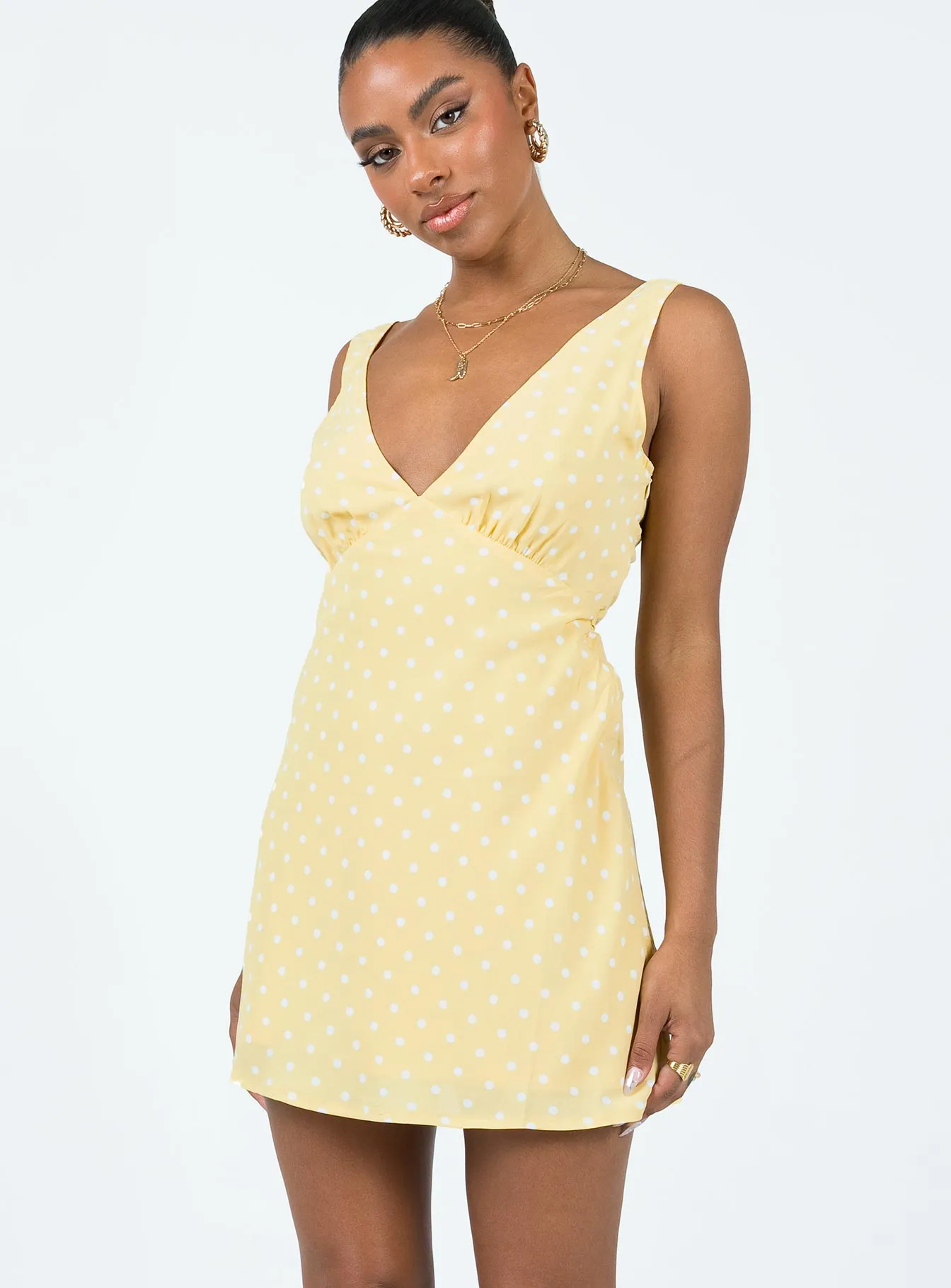 Lounge Comfort Nellie Mini Dress Yellow Polka Dot