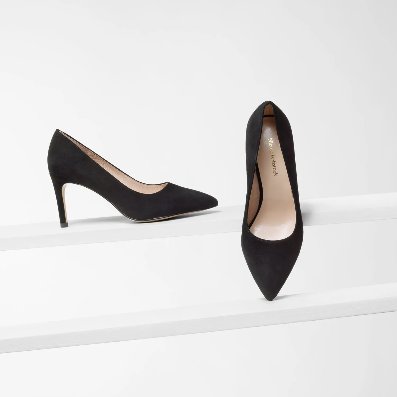 Chic Pumps Nemesis 78mm Heel | Black suede