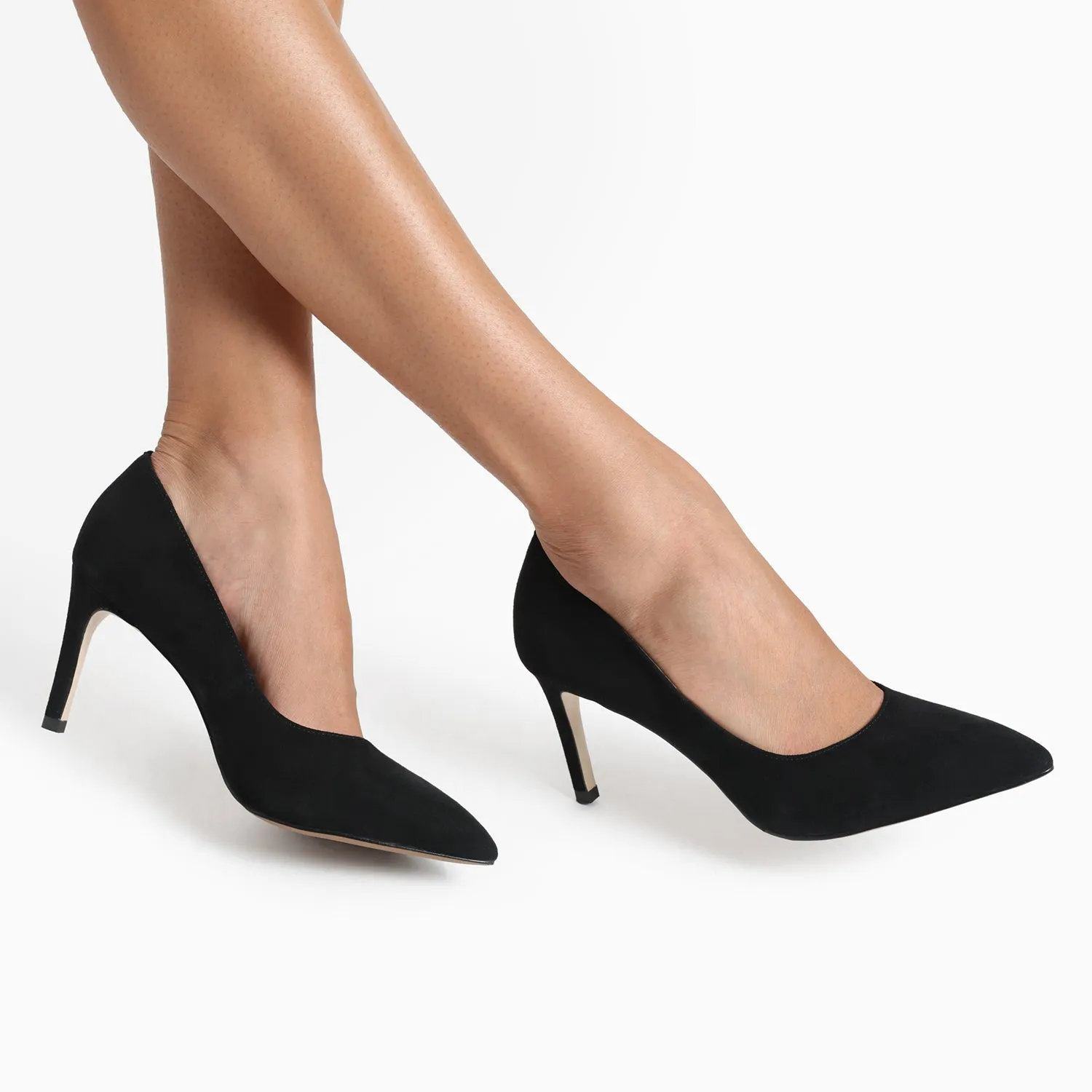 Nemesis 78mm Heel | Black suede Graceful