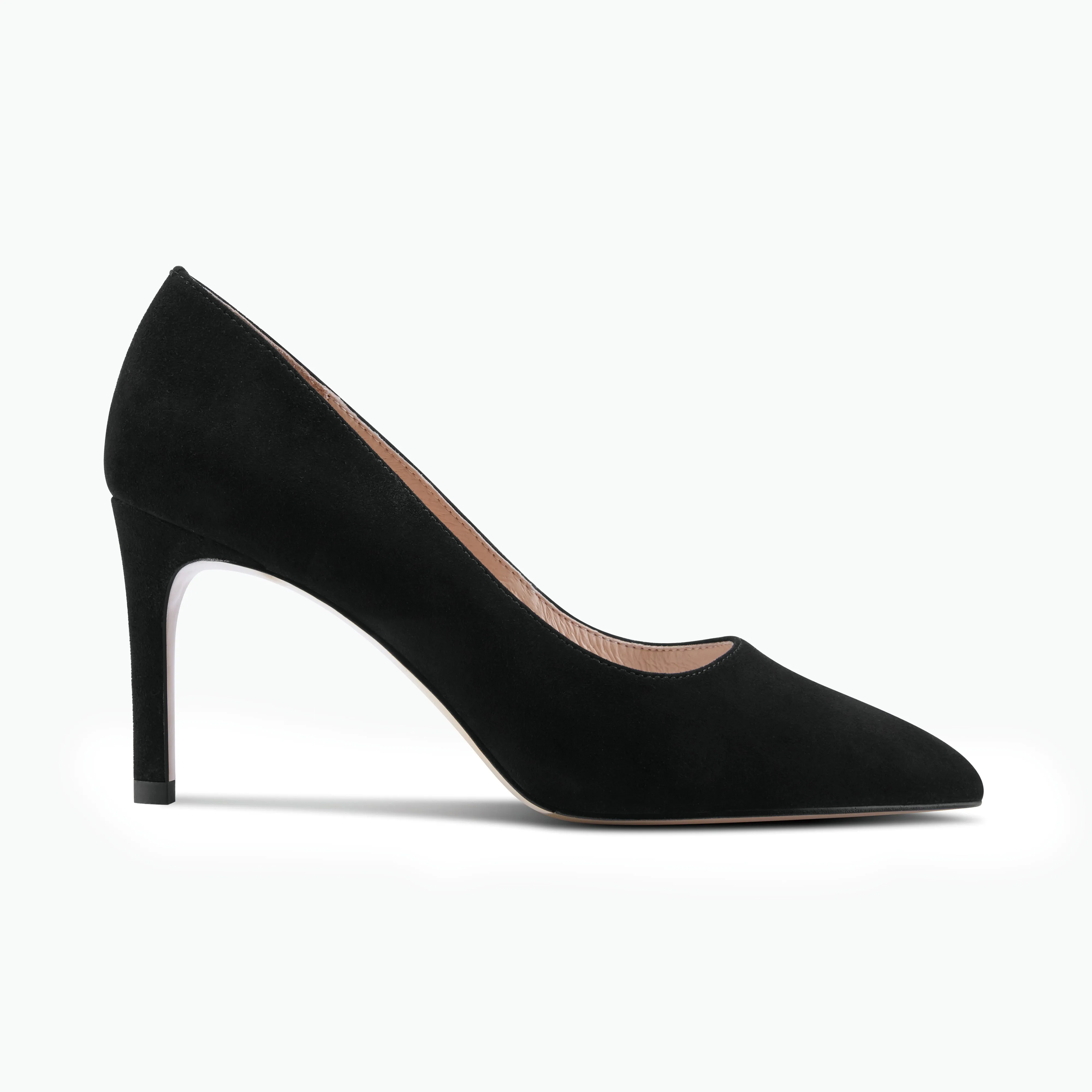 Nemesis 78mm Heel | Black suede Bridal Heel Sandals