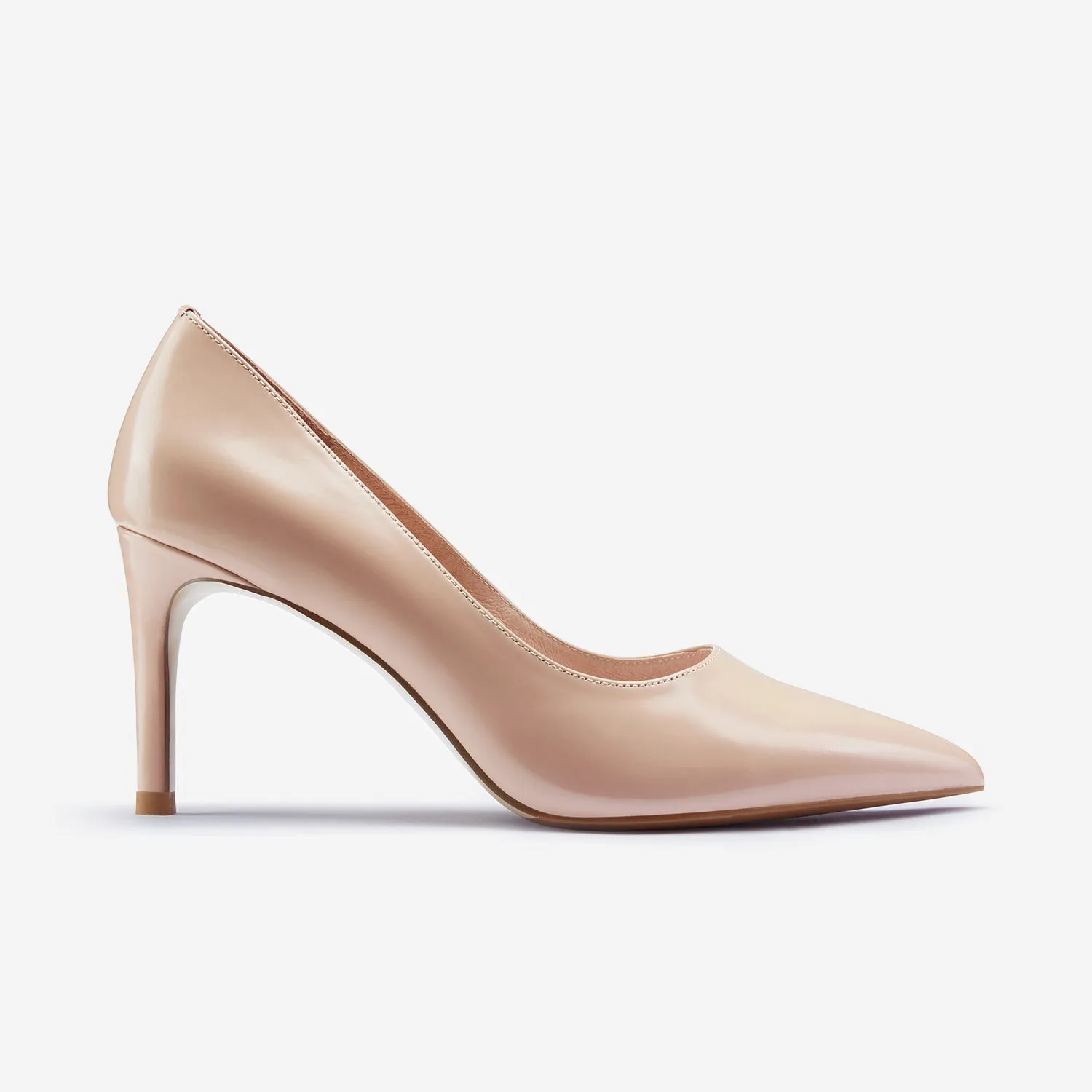 Open Toe Nemesis 78mm Heel | Nude Leather