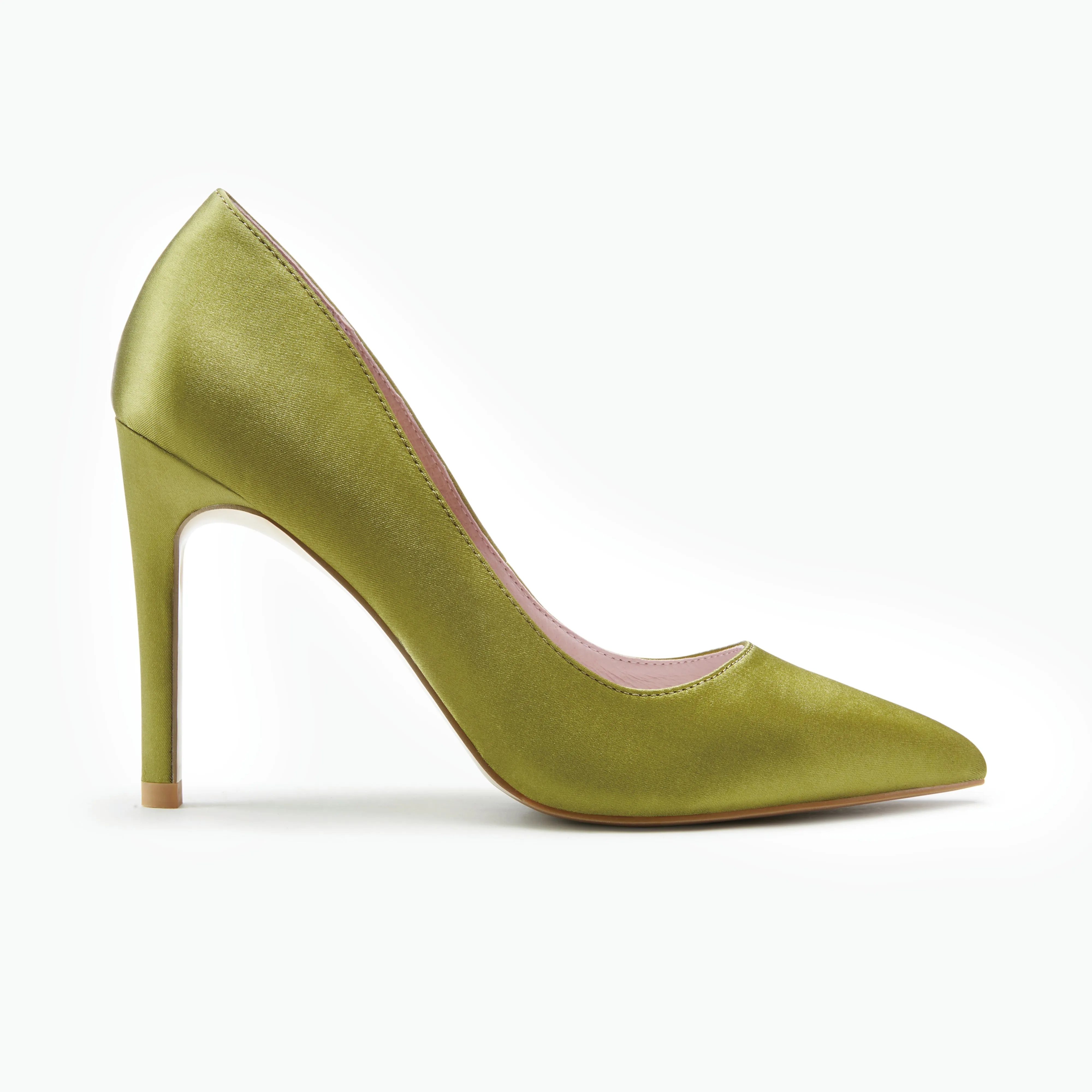 Tuxedo Heels Nemesis 95mm Heel | Zest Green Satin