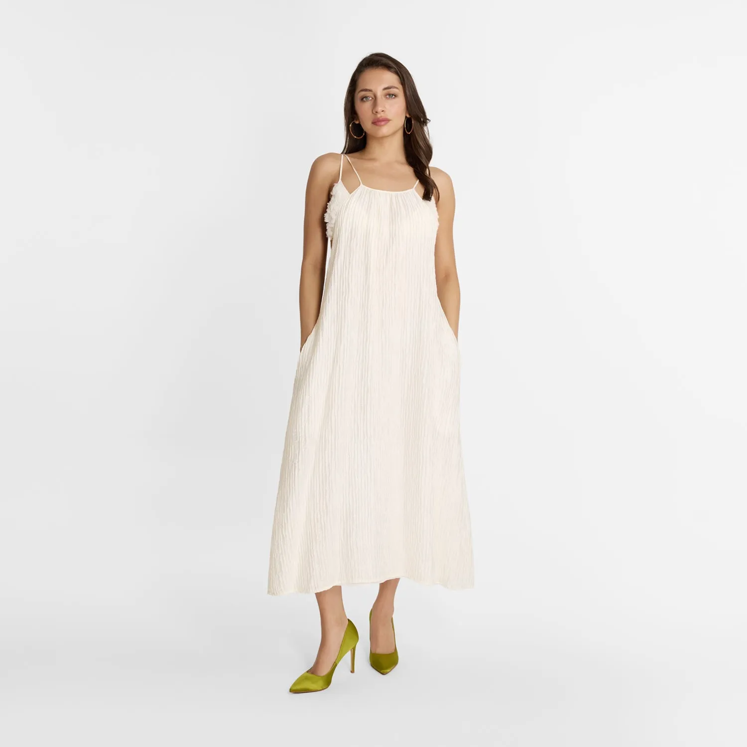 Pumps Shoes Mid Top Style Nemesis 95mm Heel | Zest Green Satin