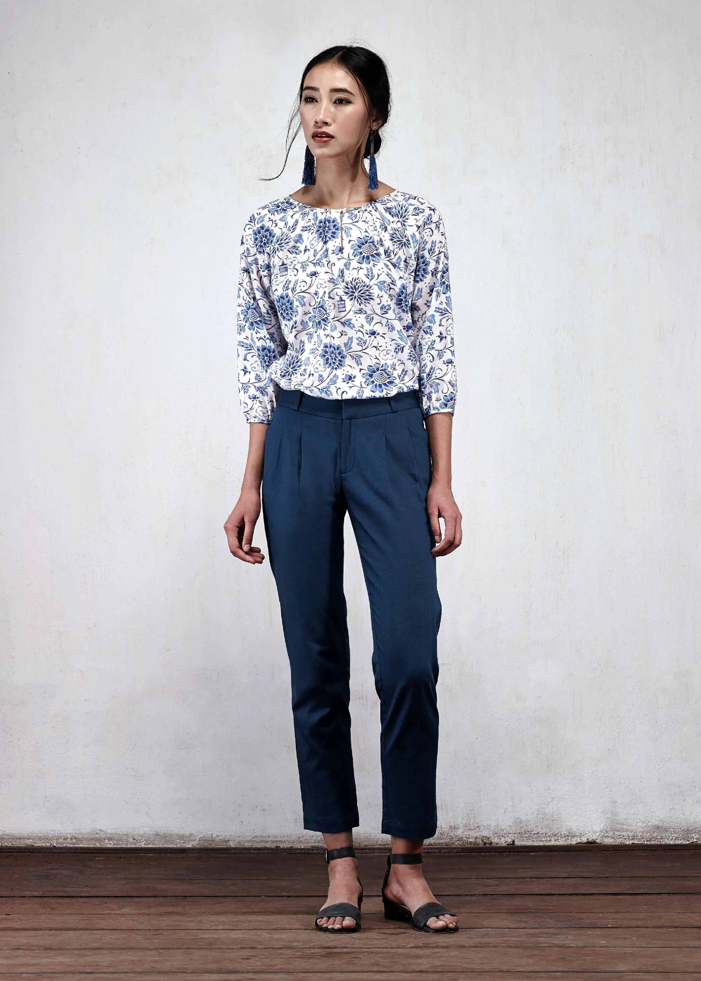 LAO - DEEP INDIGO RecycledPolyester Quick Dry Fabric