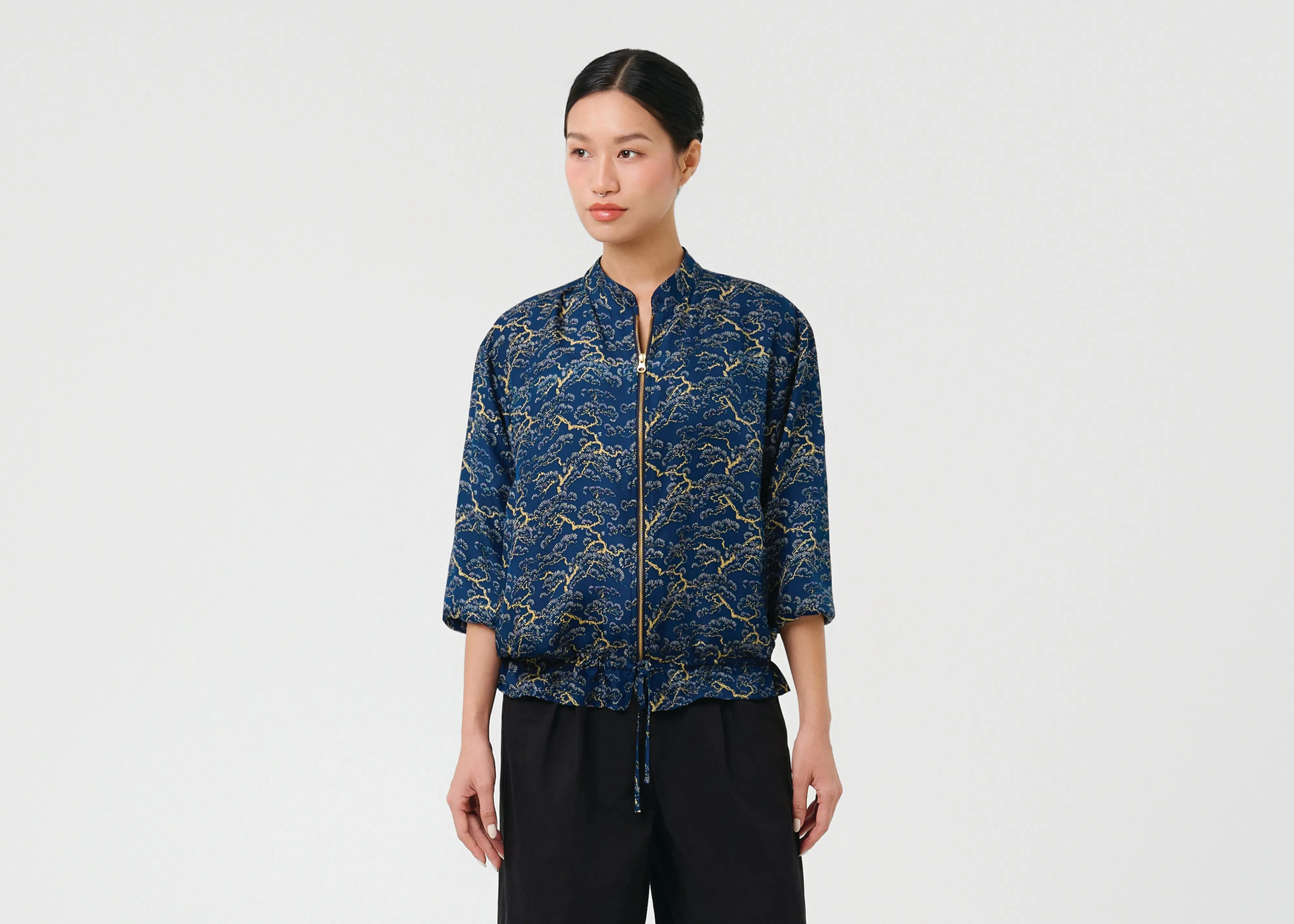 Reflective Safety Trim NGA BAY - PEARLWOOD INDIGO