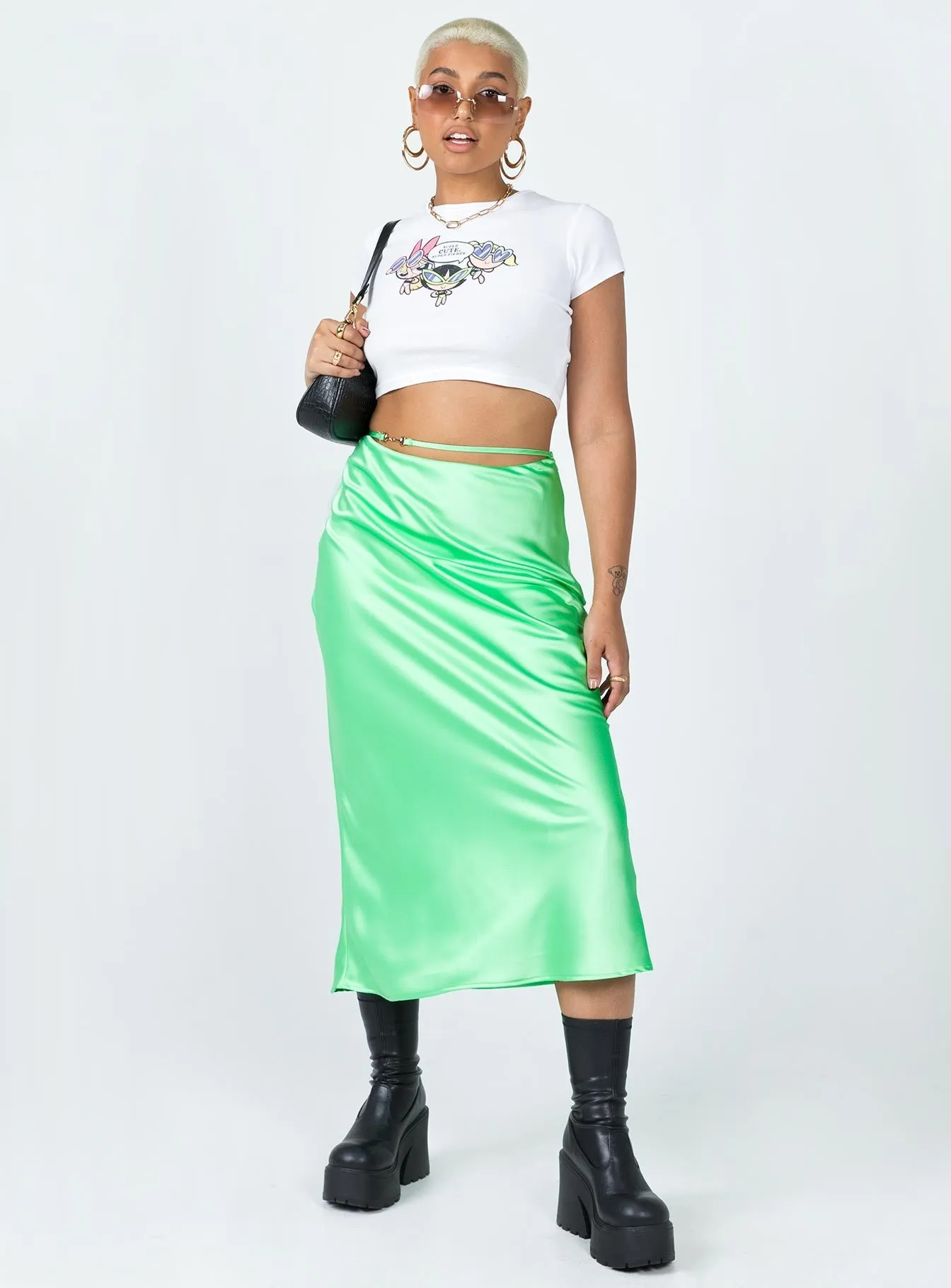 Nola Midi Skirt Green Fashion Fusion Media Feature