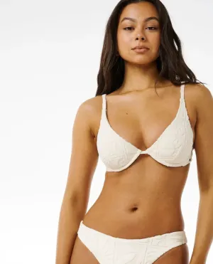 warm weather Rip Curl Womens Bikini Top Santorini Terry Balconette