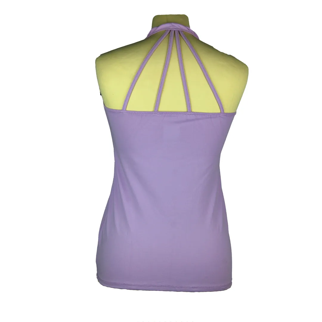 Mining - capable Ribbed Trim ZAAZEE Ariana Fitness Vest-Lilac