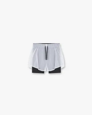 Tactile Feedback Loops 247 Distance 2-In-1 Short - White