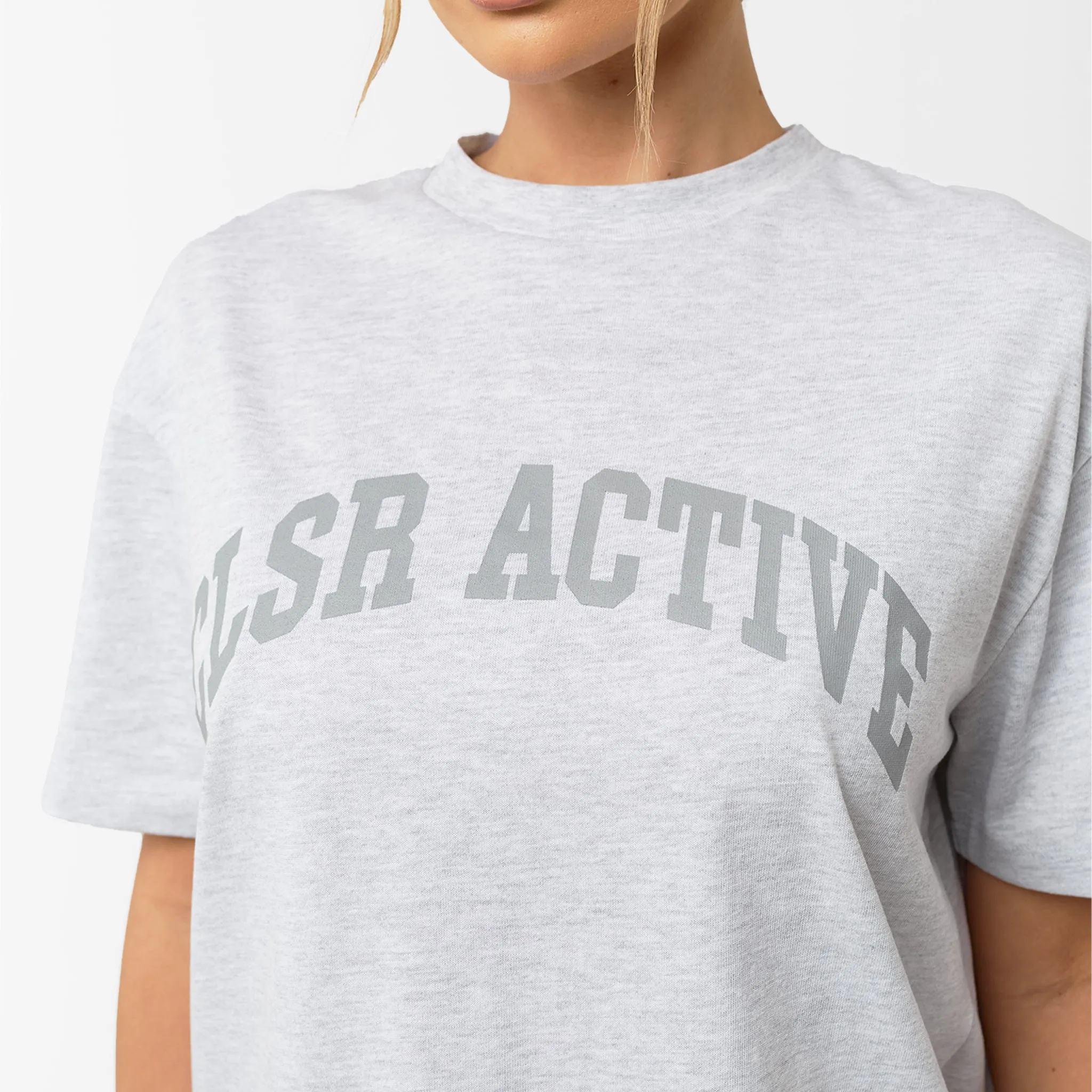 City Soul FadeResistantColors Active Oversized T-Shirt | Light Grey Marl