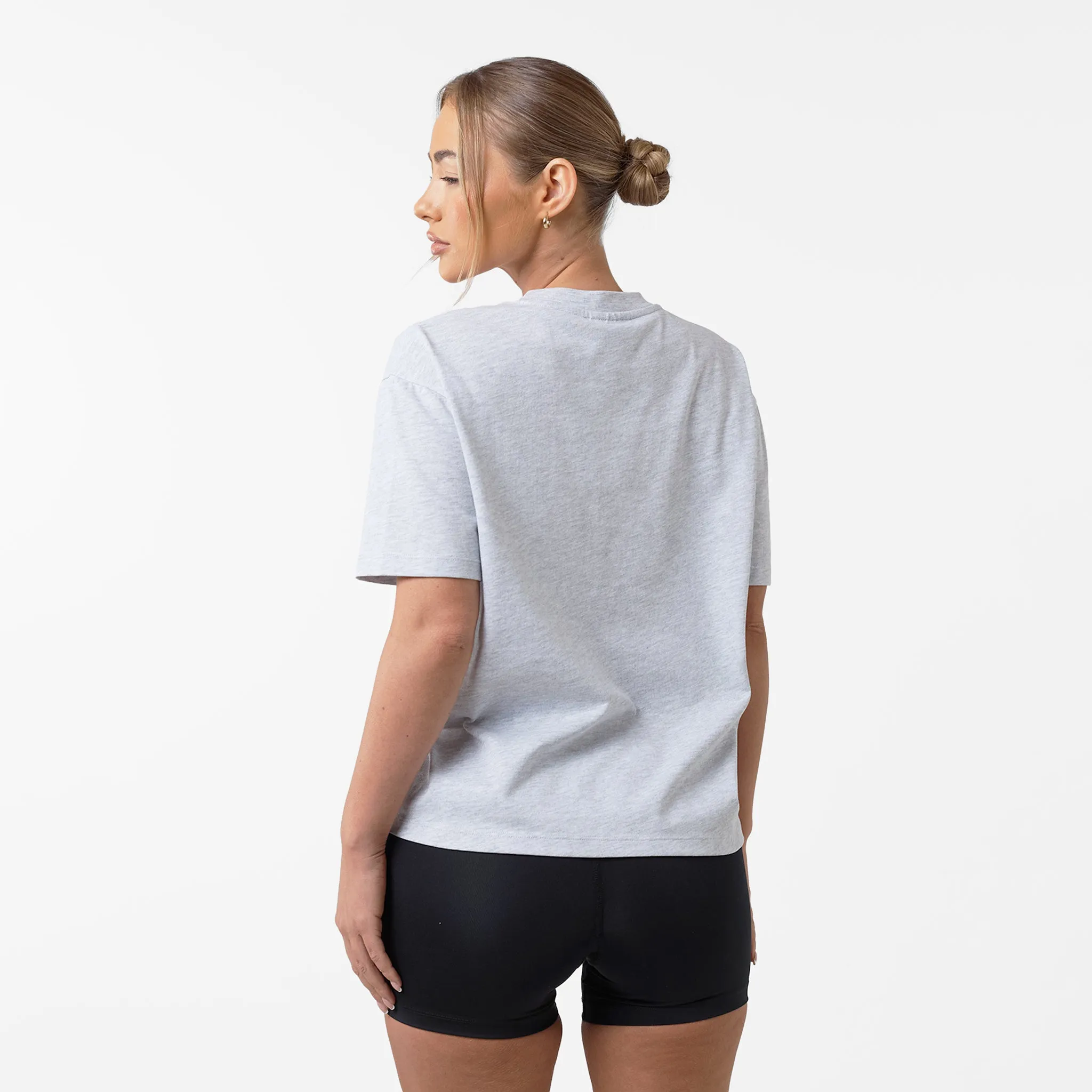 Active Oversized T-Shirt | Light Grey Marl ReflectiveDetails