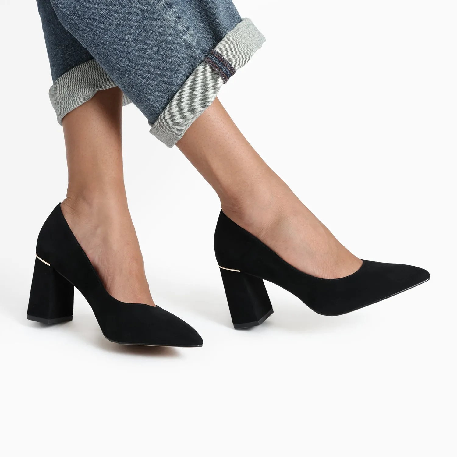 Nova Heel | Black suede Luxury boots Suede