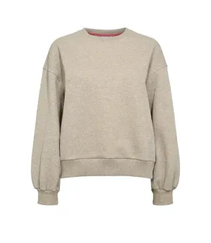 Numph Nucalli Sweatshirt Creme Melange Drawstring