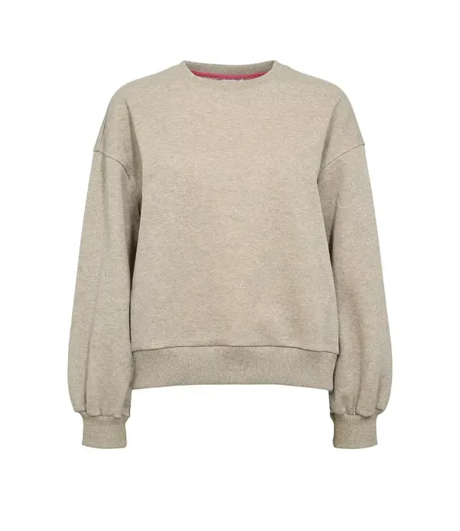 Numph Nucalli Sweatshirt Creme Melange Drawstring