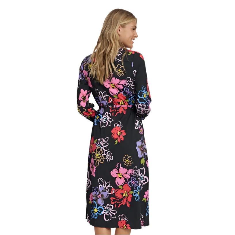 Numph Womens Dress Hallie Caviar Beach Style fuzzy texture