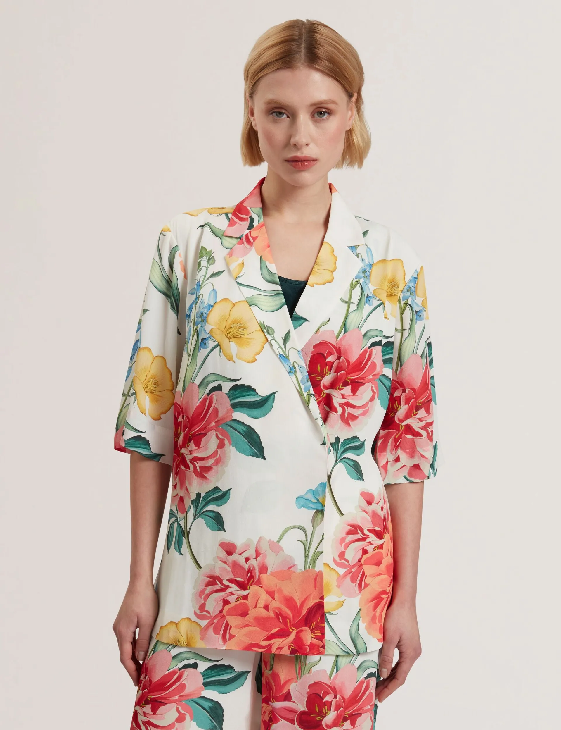 Houndstooth Print NYMPHA | WHITE