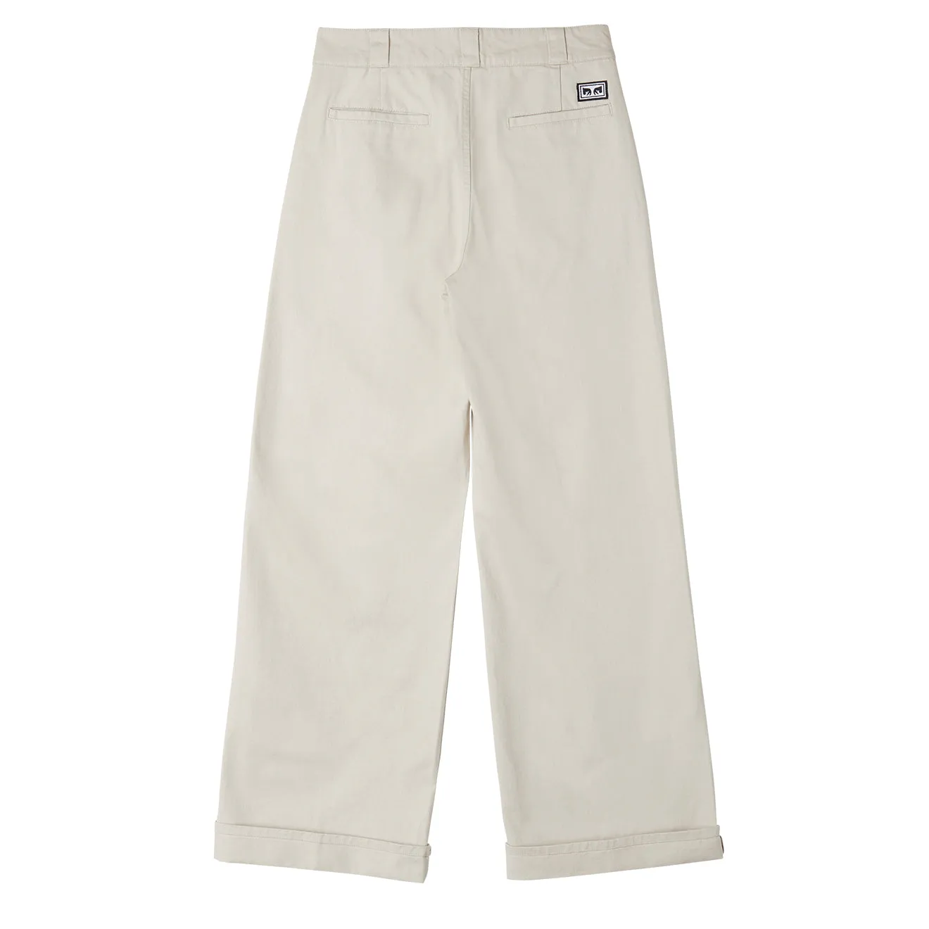 Obey Womens Mila Work Pant Silver Grey Trendy Comfort Softened Hem