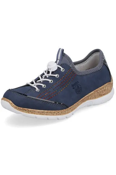 Rieker Womens N42T0 14 Blue LP Lace Up Breathable Indoor Fitness