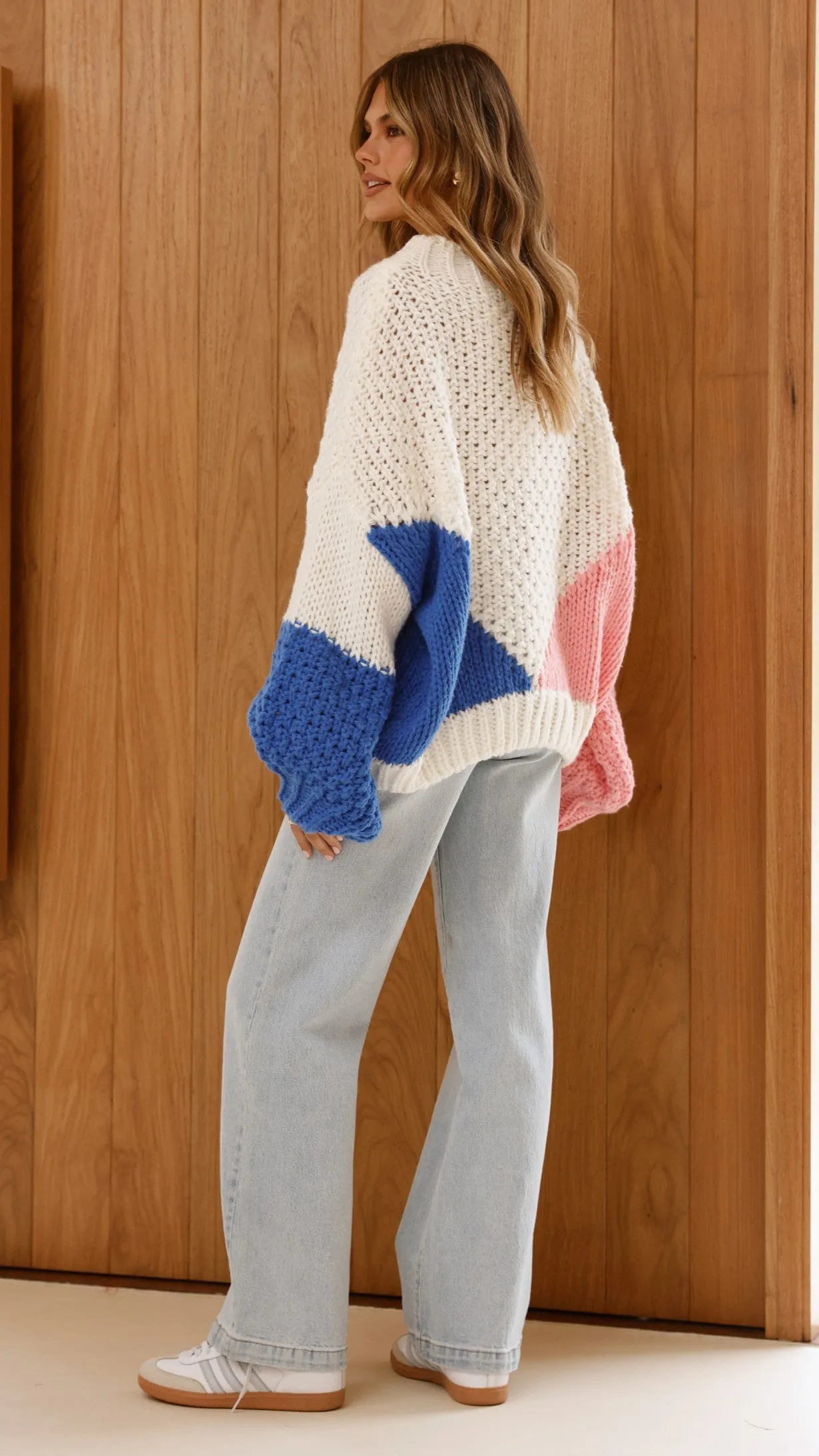 Quick Dry Knitwear Nila Knit Sweater - White Multi