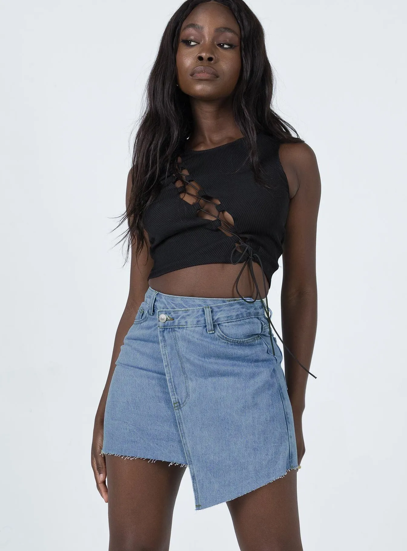Banksia Denim Mini Skirt Opaque Lining
