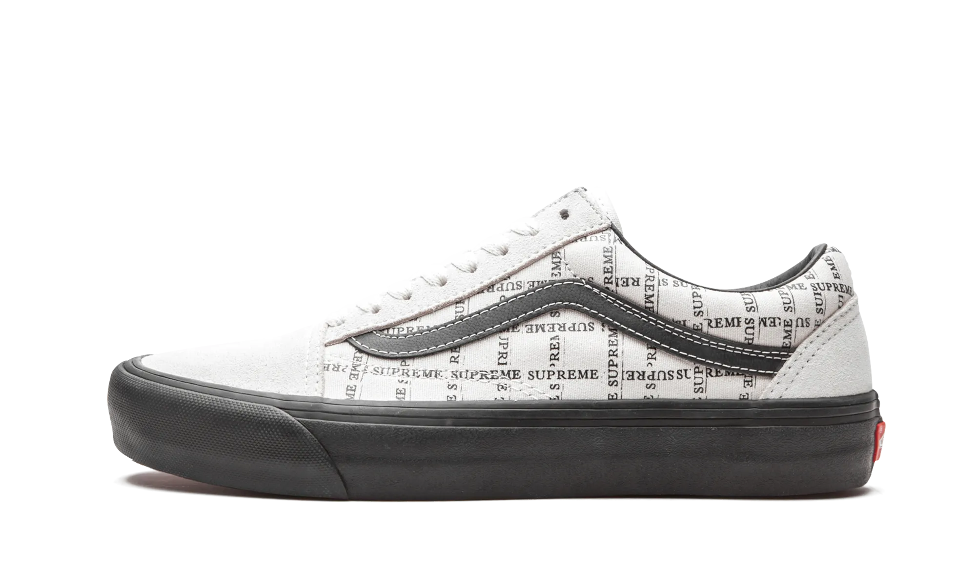 Padded collar design Old Skool Pro "Supreme Grid White"