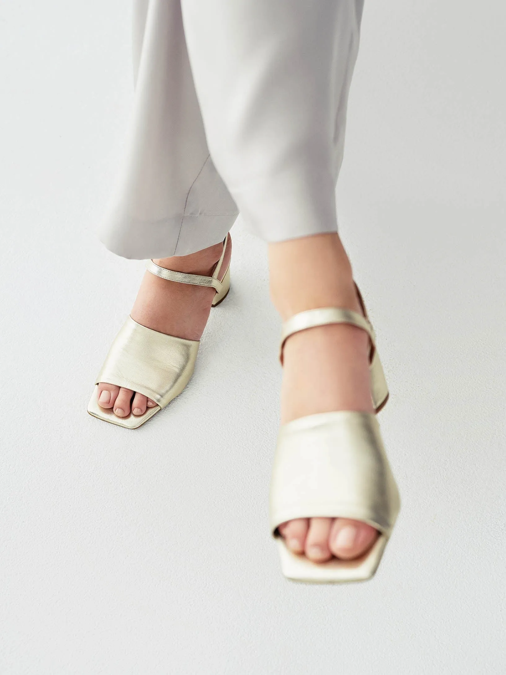 Oliva Gold Heel Decorative High Heels Luxe Evening Heels