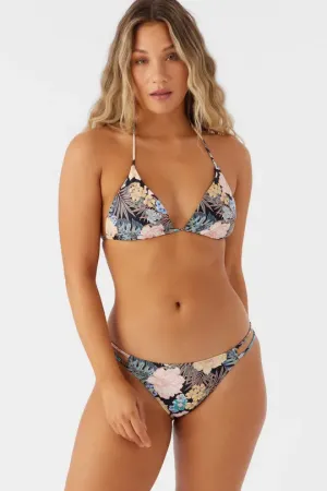 Tone-On-Tone Coastal Style Oneill Womens Bikini Top Macaw Tropical Venice Triangle